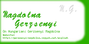 magdolna gerzsenyi business card